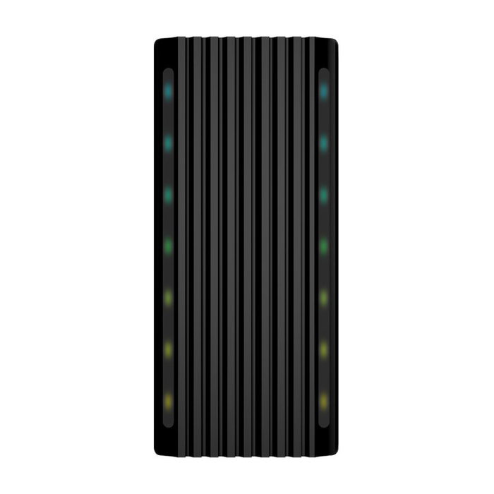 Aisens Caja Externa M.2 RGB Gaming ASM2-RGB012B SATA/NVMe USB 3.2, Negra